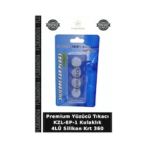 Premium Yüzücü Tıkacı Kzl-ep-1 Kulaklık 4lü Silikon Krt 360 Çok Renkli