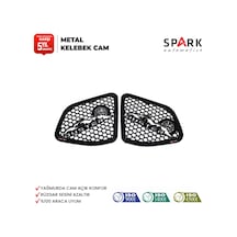 Dacia Duster 2010-2017 Yıl Aralığı Uyumlu Metal Kelebek Cam 2 Parça