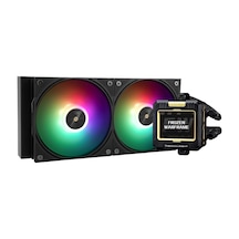 Thermalright Frozen Warframe 240 Black ARGB 240 MM Intel-AMD Uyumlu İşlemci Sıvı Soğutucu Siyah + TF7 Termal Macun