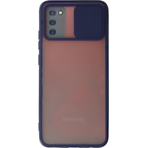 Galaxy  Uyumlu  A03s Kılıf Palm Buzlu Kamera Sürgülü Silikon - Lacivert