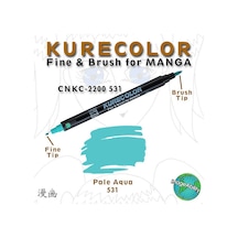 Zig Kurecolor Fine & Brush For Manga Çizim Kalemi 531 Pale  Aqua