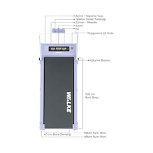 Walke W-fit Purple Bluetoothlu Uygulamalı Uzaktan Kumandalı Koşu Bandı Yürüyüş Bandı Mor