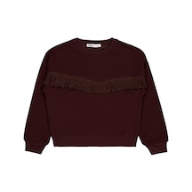 Civil Girls Püsküllü 6-9 Yaş Sweatshirt - Kahve
