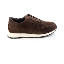 Bambi Kahve Süet Hakiki Deri Erkek Sneaker E01589660302