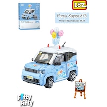 Loz Car Model Serisi Mavi Araba 875 Parça Oyuncak Yapım Seti Fflz-1131