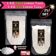 Hanzade Bitkisel Limon Tuzu Tane 1 KG + Limon Tuzu Toz 1 KG