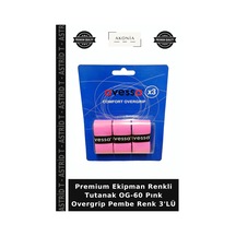 Premium Ekipman Renkli Tutanak Og-60 Pınk Overgrip Pembe Renk 3'lü