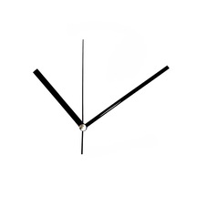 MetaQuartz Aksesuar Küçük Siyah Çubuk Metal Akrep Yelkovan