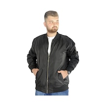 Mode Xl Erkek Kolej Mont Fermuarlı Jesica 22612 Siyah 001