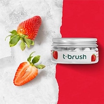 T-brush Çilek Aromalı Diş Macunu Tableti Florürsüz 90 Tablet