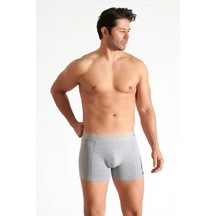 Hepsine Rakip 4 Lü Tutku İç Giyim Pamuklu Likralı Erkek Boxer 0114 Gri