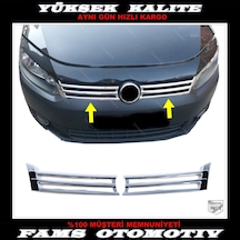 Famsotomotiv Vw Caddy Krom Ön Panjur 2 Prç. 2010-2015 Arası P.Çelik