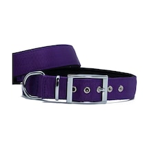Doggie Elit Dokumadan El Yapımı Köpek Boyun Tasması 3 x 47-55 CM Mor