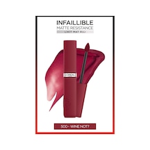 L'Oréal Paris Infaillible Matte Resistance Likit Mat Ruj 500 Wine Not