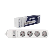 Usb Ve Type-c Girişli Akım Korumalı Dörtlü Wi-fi Akıllı Priz, 16 Amper, Enerji İzleme, Uygulama İle Uzaktan Kontrol 1