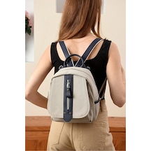 Just Polo Kadın Orta Boy Ayarlanabilir Askılı Şık Lakost Sırt Çantası Shopper Taş Lacivert