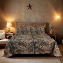 Realtree Xtra Kamuflaj Nevresim Kraliçe Çarşaf Seti Polikoton Kumaş, Süper Yumuşak, Bakımı Kolay Sık Dokunmuş 4 Parça Çarşaf Seti, Yatak Odası, Avcılık Ve Dış Mekan Kamuflajı Yatak Odası İçin - Queen Çok Renkli