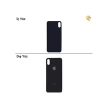 İphone Uyumluxs Uzay Grisi Renk Arka Kapak Arka Cam Batarya Kapağı Lazer Kesim Kapak Pil Kapağı Standart