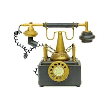 Dekoratif Metal Telefon Kumbaralı Biblo Hediyelik