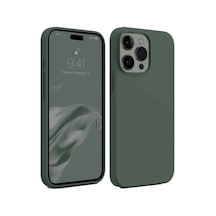Gld-spt- Newface Apple Uyumlu iPhone 15 Pro Kılıf First Silikon - Koyu Yeşil