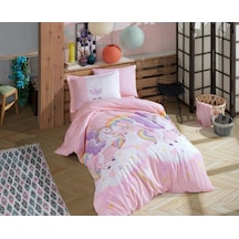 Tek Kişilik Poplin Nev Takımı Magical Pembe Çok Renkli