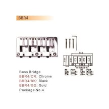 Valencia Bbr4bk Bas Gitar Köprüsü Siyah Dr. Parts 4 Telli - 93.5mm - Ağır Kütle