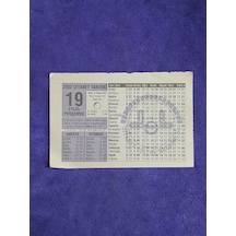 19 Eylül 2002 Takvim Yaprağı - Nostalji Koleksiyonluk Takvim Yaprağı A