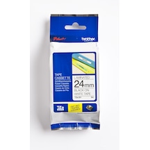 BROTHER P-TOUCH TZE-251 TZE-TAPE 24 MM BEYAZ ÜZERİNE SİYAH LAMİNASYONLU ETİKET