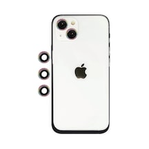 Apple iPhone Uyumlu 14 Shine Kamera Lens - Rainbow -