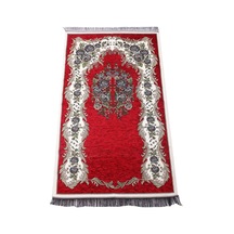 Lüks Gülce Şönil Seccade - 0260 - Bordo Renk