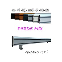 Perdemix Dekoratif Perde Ray Kornişi Alüminyum 2 Kanallı
