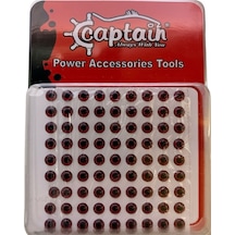 Captain 7631 Göz 5mm Kırmızı Silikon Damla Göz 81'li Paket