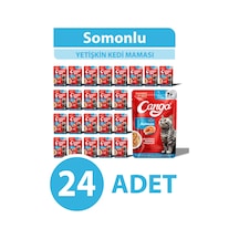 Cango Yaş Yetişkin Kedi Maması Somonlu 80 Gr 24 Adet