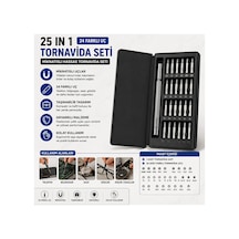 25 Parça Hassas Tornavida Seti 24 Farklı Uçlu Mıknatıslı Mini Tornavida Tamir Takımı Özel Kutulu - 899505986