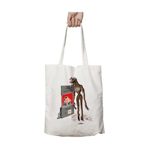 Art Hediye Stranger Things Demogorgon Eleven Is In İki Tarafı Kalıcı Baskılı Yıkanabilir Çanta Çok Renkli