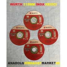 Würth 115 MM İnox Metal Kesici Taş Krom Metal Kesici Taş 10 Adet