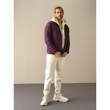 Xint Mor Regular Fit Dik Yaka Şişme Mont 190527