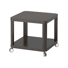Tekerlekli Yan Sehpa, Gri Renk MeridyenDukkan 50x50 Cm Ev Dekoras