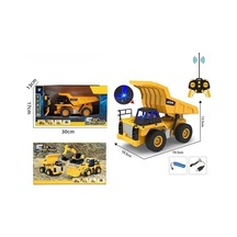 Uzaktan Kumandalı 40 Mhz Tam Fonksiyonlu Rc İş Araçları Led Işıklı Kepçeleri, Damperi Ve Vinç Hareketlidir Kule Vinç-kepçe-bulldozer-kamyon Kamyon