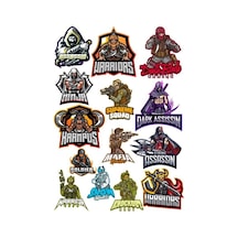 Savaşçı Sticker Set-1 14 Parça Telefon, Tablet, Defter, Laptop Sticker