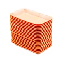 Tek Kullanımlık Köpük 2000 Gr. Turuncu Servis Et Kıyma Saklama Tepsi Tabak -265x175x35mm. - 50 Adet