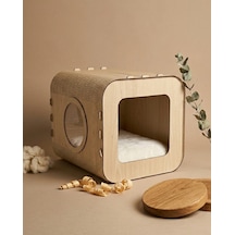 Özel Tasarım Luna Mdf Kedi Evi