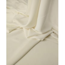 Ekru Renkte Kumlu Krep Şifon Kumaş 145x180cm-11293