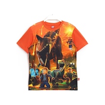 Dinazor Temalı Oyun Lego Jurassic World 2 Erkek Çocuk T-Shirt Tur Turuncu