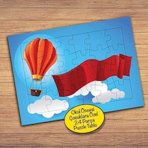 Hava Balonu Gökyüzünde Çocuklara Özel Puzzle Yapboz Tablo-232pz