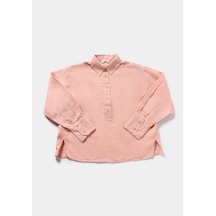 Colin's Colins Fashion Fit Shirt Neck Düz Kadın Turuncu Uzun Kol Gömlek Cl1078714 Q1.v1 Psl Somon