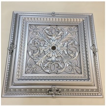 Saray Tavan Göbek Panel 72cm 72cm Gümüş Içerisine Led Döşenebilir Panel