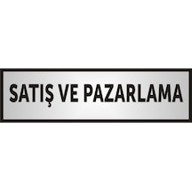 Satış Ve Pazarlama Yazılı Aliminyum Levha ,Gümüş