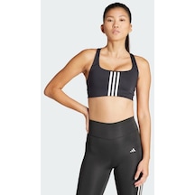 Adidas Iq3369 Power Impact Training Medium-Support 3-Stripes Siyah Sporcu Sütyeni 001