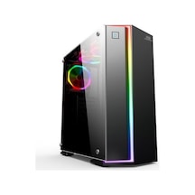 Power Boost Vk-G3906S Usb3.0 Siyah Rainbow Rgb Fan Strip Kasa (P